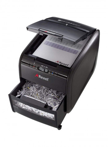 Autofeed Cross Cut Shredder Black