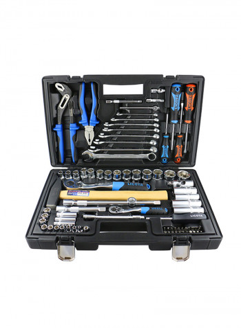 81-Piece Socket Set Silver/Blue/Black