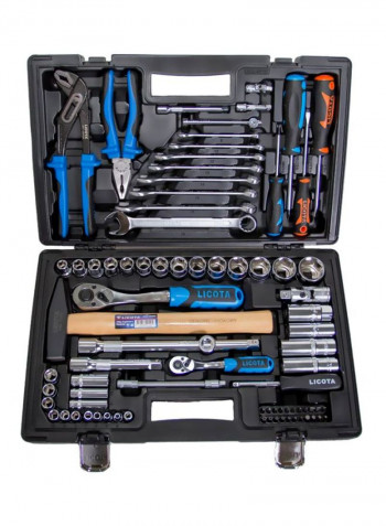 81-Piece Socket Set Silver/Blue/Black