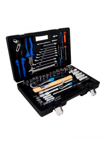 81-Piece Socket Set Silver/Blue/Black