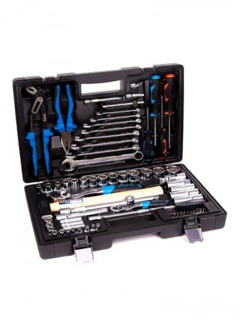 81-Piece Socket Set Silver/Blue/Black