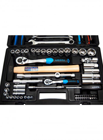81-Piece Socket Set Silver/Blue/Black