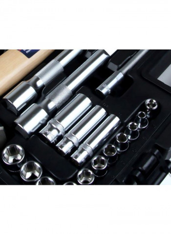 81-Piece Socket Set Silver/Blue/Black