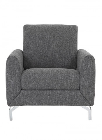 Jozel 1 Seater Fabric Sofa Dark Gray 89 X 89 X 79cm