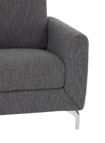 Jozel 1 Seater Fabric Sofa Dark Gray 89 X 89 X 79cm