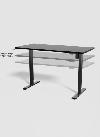 Standing Desk I Electric Height Adjustable Desk with single motor Black