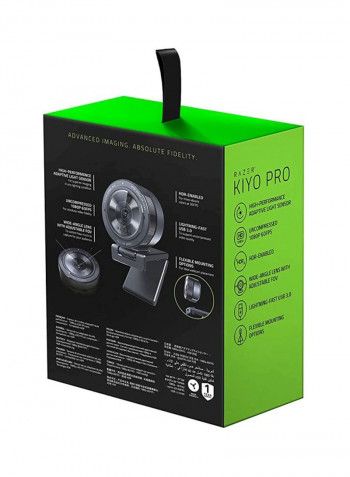Kiyo Pro USB Camera with High-Performance Adaptive Light Sensor 1080p 60FPS HDR-Enabled Classic Black