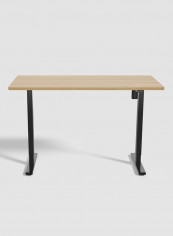 Standing Desk I Electric Height Adjustable Desk with single motor Black/Oak