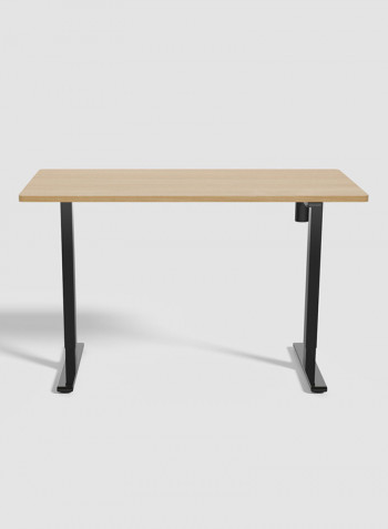 Standing Desk I Electric Height Adjustable Desk with single motor Black/Oak