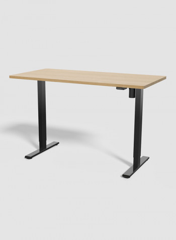 Standing Desk I Electric Height Adjustable Desk with single motor Black/Oak