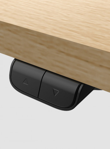 Standing Desk I Electric Height Adjustable Desk with single motor Black/Oak