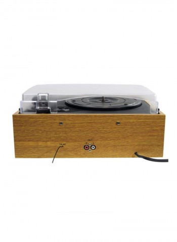 3-Speed Vinyl Record Player Set PVNTTR22 Brown/Black/Clear