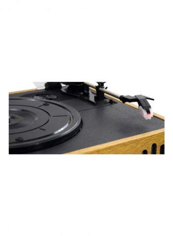 3-Speed Vinyl Record Player Set PVNTTR22 Brown/Black/Clear