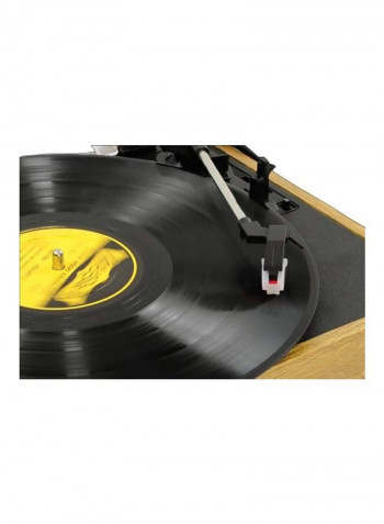 3-Speed Vinyl Record Player Set PVNTTR22 Brown/Black/Clear