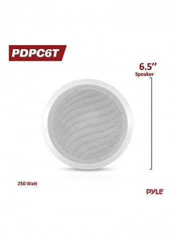 In-Ceiling Enclosed Speaker System PDPC6T White