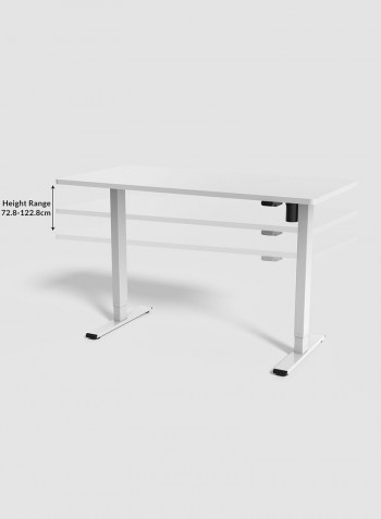 Standing Desk I Electric Height Adjustable Desk with single motor White
