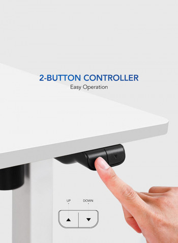 Standing Desk I Electric Height Adjustable Desk with single motor White