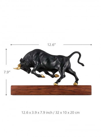 Vigorous Bull Sculpture Black 2.6kg