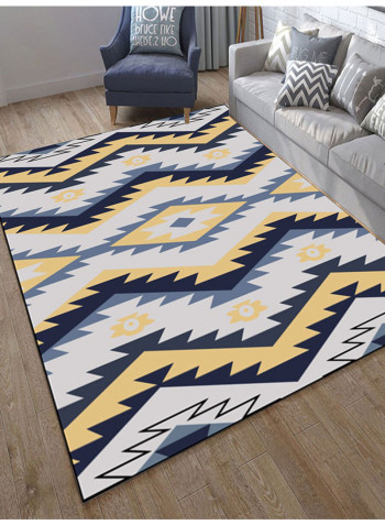 Geometric Print Anti-Skidding Floor Mat Multicolour 140(W)x200(L)centimeter