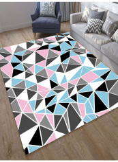 Geometric Print Simple Anti-Skidding Floor Mat Multicolour 140(W)x200(L)centimeter
