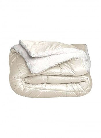 3-Piece Comforter Set Polyester Ivory King