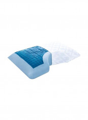 Foam Pillow With Liquid Gel Layer Foam Blue 28x16x3inch