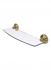 Prestige Monte Carlo Collection Floating Glass Shelf Clear/Gold 18inch