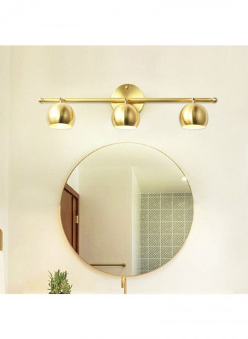 E27 LED Retro Copper Mirror wall Light Gold