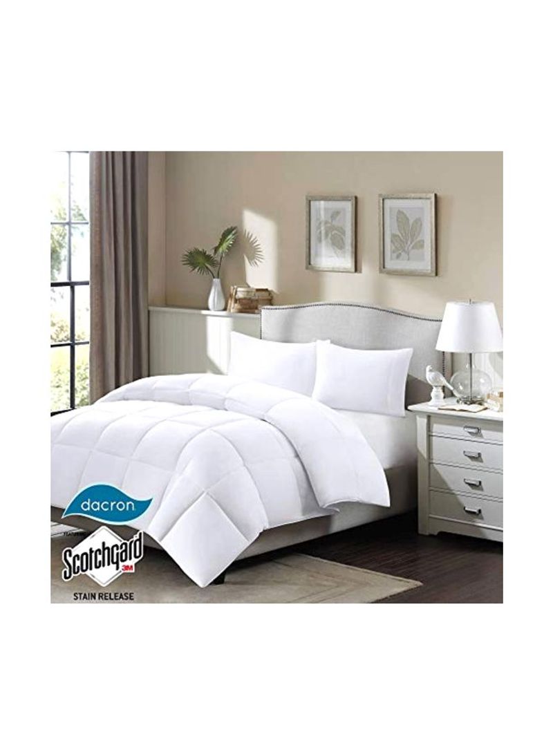 Cotton Comforter White 92x104x1.5inch