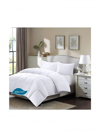Cotton Comforter White 92x104x1.5inch