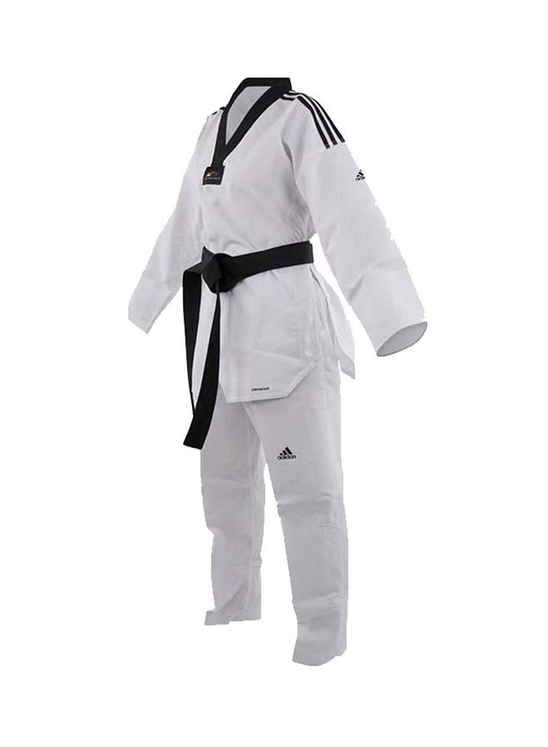 Taekwondo Lady Dobok Uniform - White/Black, 150cm 150cm