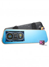 HD Night Vision Dual Lens Mirror Dash Camera
