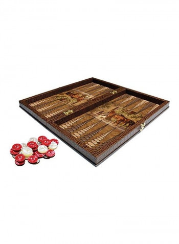 Leather Elegance Backgammon Porch Board Game