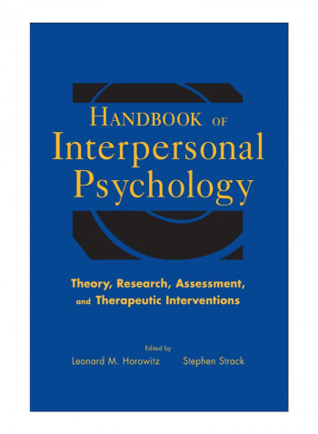 Handbook Of Interpersonal Psychology Hardcover