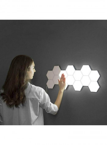 10-Piece Touch-sensitive Honeycomb Quantum Wall Lamp White