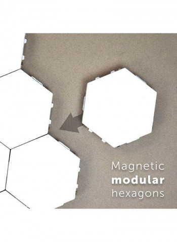 10-Piece Touch-sensitive Honeycomb Quantum Wall Lamp White