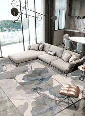 Home Rug Simple Modern Style Floral Non-Slip Living Room Bedroom Floor Carpet multicolour 120*160(W*L)cmcm