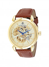 Men's Leather Analog Watch LA1717GGO