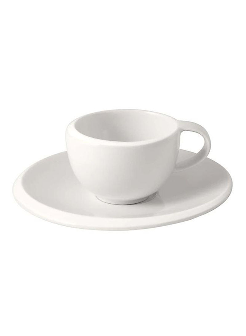 12-Piece New Moon Espresso Cup With Saucer Set White