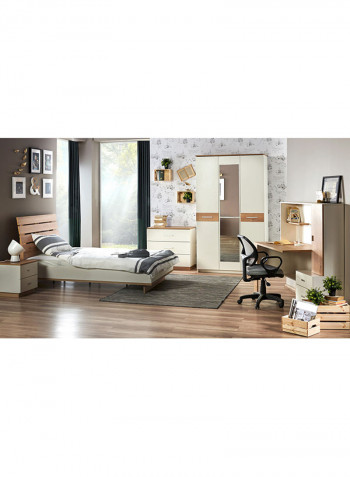 Moonlight Twin Bed With Raised Headboard Multicolour 120 x 200centimeter