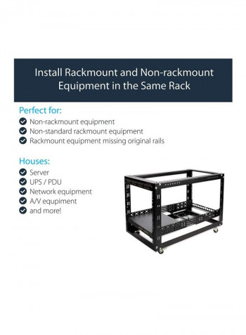 Universal Server Rack Rails Black