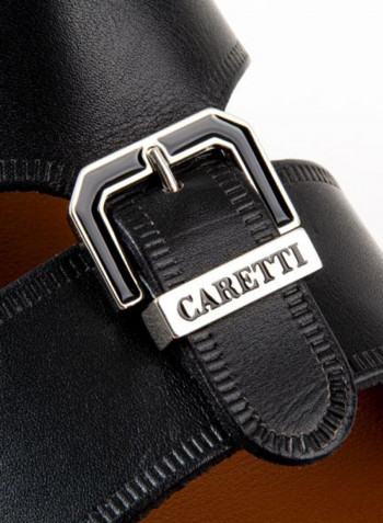 Leather Slip-on Arabic Sandals Novocalf Black