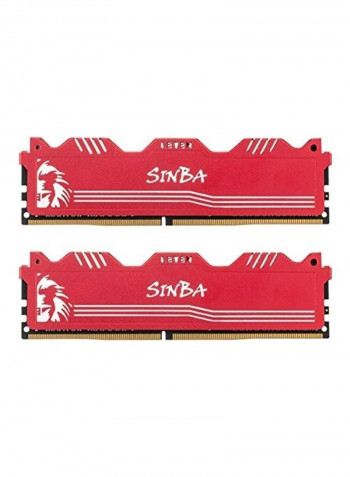 2-Piece Gaming RAM Desktop Memory Module 32GB Red