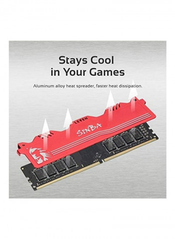 2-Piece Gaming RAM Desktop Memory Module 32GB Red