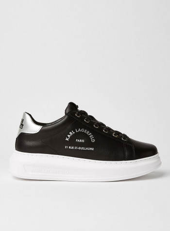 Maison Karl Logo Printed Low Top Sneaker Black/Silver