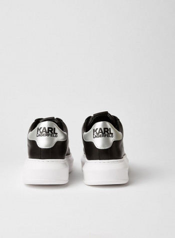 Maison Karl Logo Printed Low Top Sneaker Black/Silver