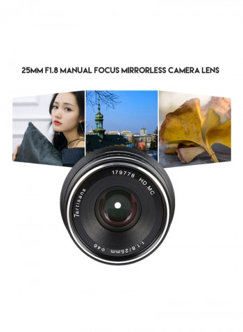 Digital Camera Lens For Fujifilm Cameras Black