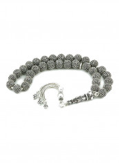Oxidized Silver Prayer Beads