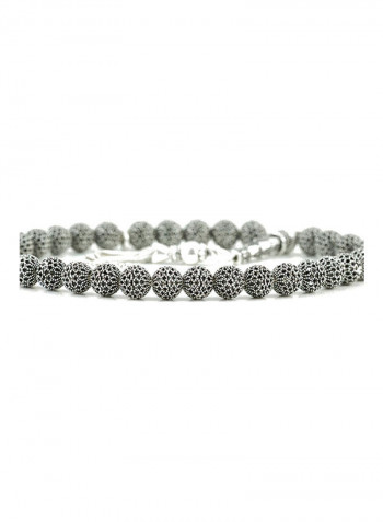 Oxidized Silver Prayer Beads