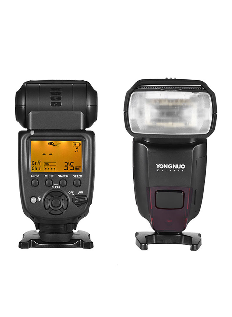Universal Flash With 1800mAh Battery And Charger For DSLR Camera Black